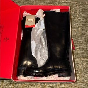 Hunter Rain Boots Black Gloss